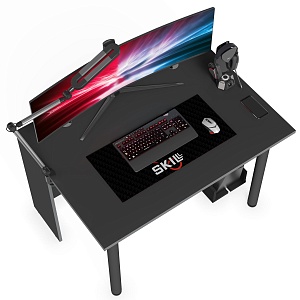 Игровой компьютерный стол SKILLL SSTG 1385.2, антрацит/металлик, 1200х850х750 мм